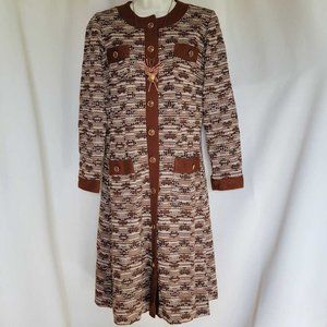 1960s Vintage Douglas Neospun Jersey Dress in Courtaulds Courtelle